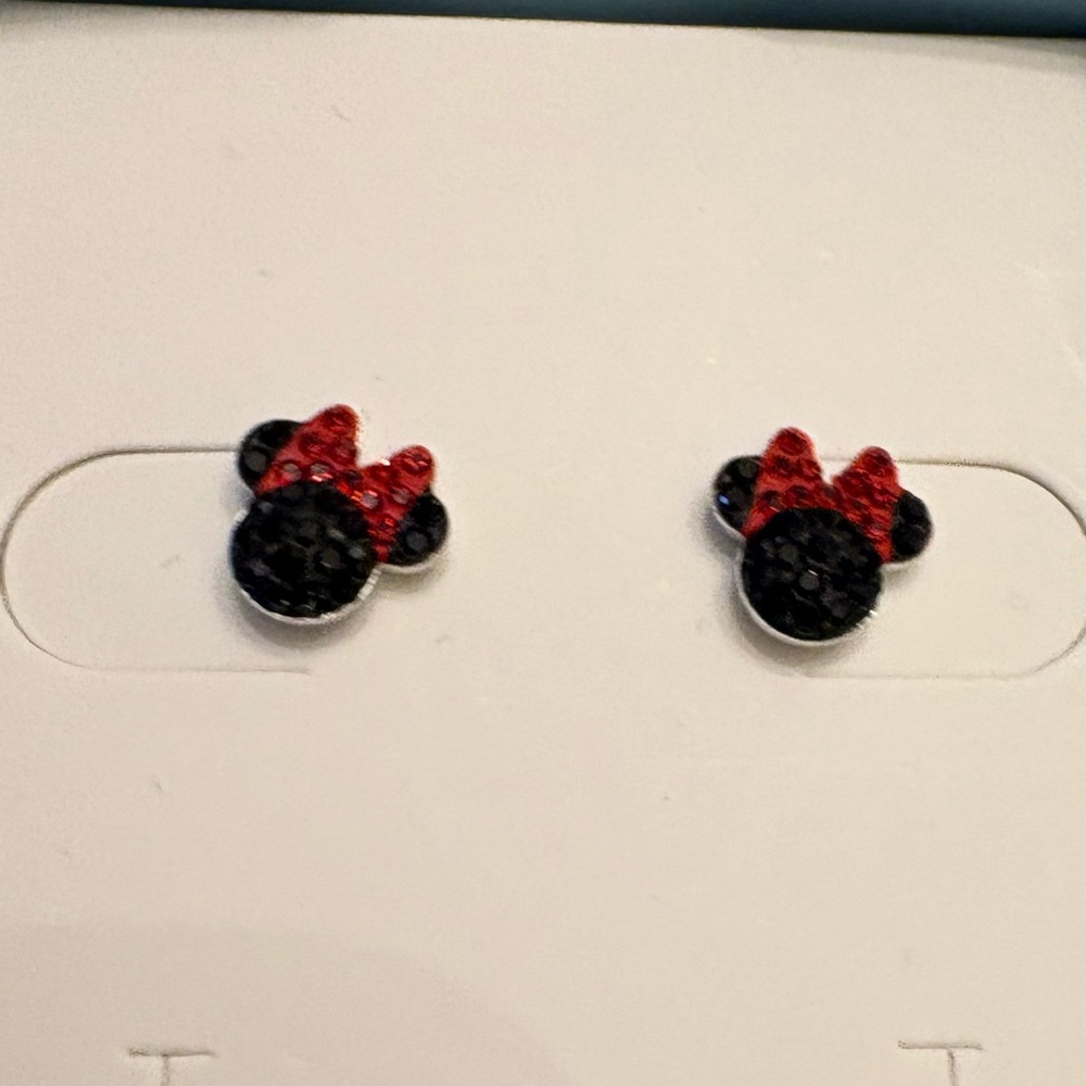 Origami Owl Black and Red Mickey Mouse Ear Earrings